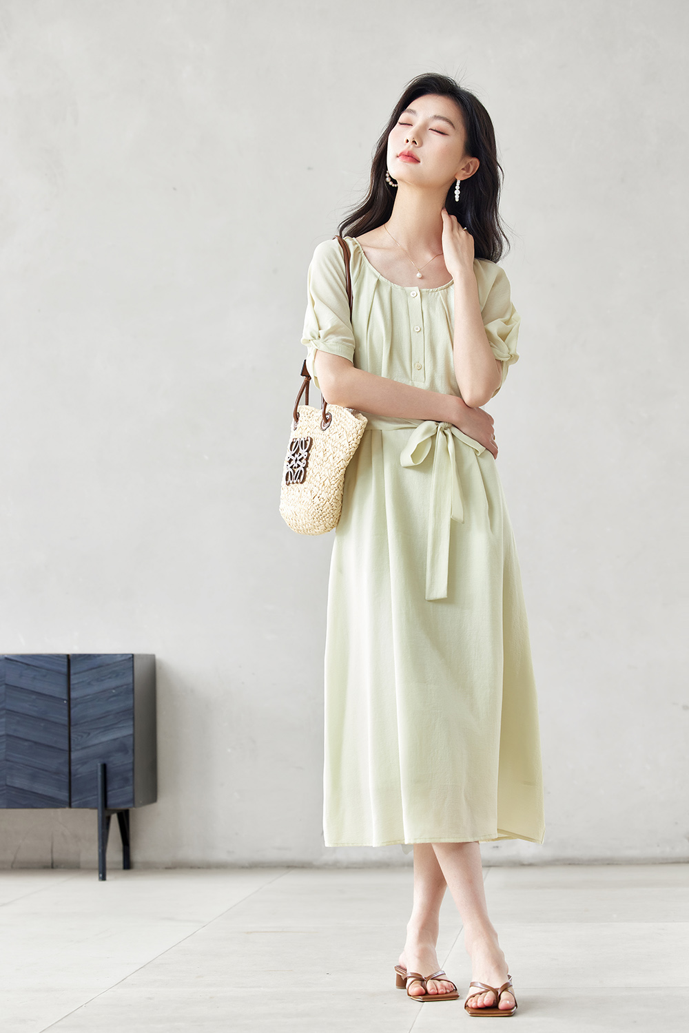 Gentle Light Draped Dress