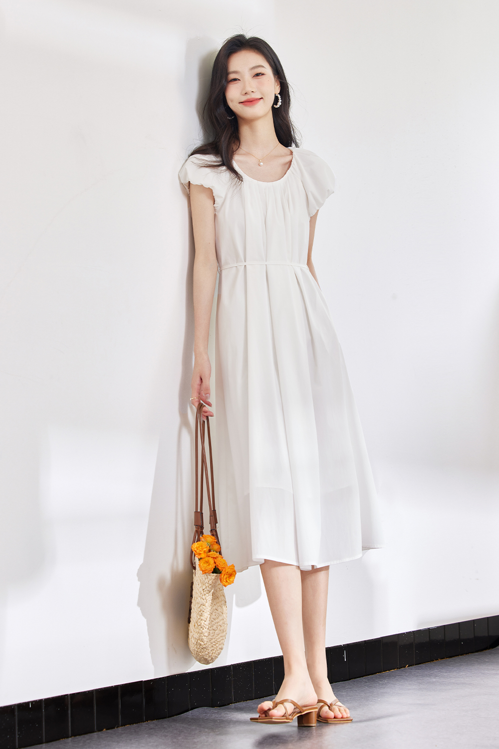 Tea Break French Style Waisted Dress