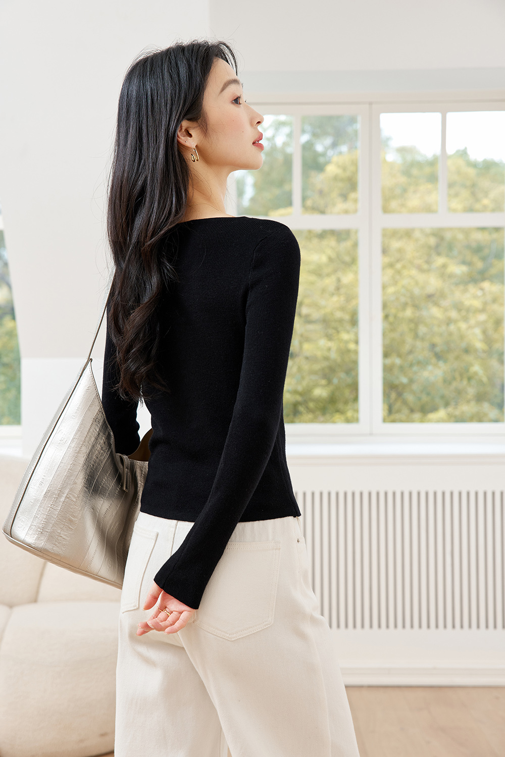 Fake Two-Piece Base Sweater