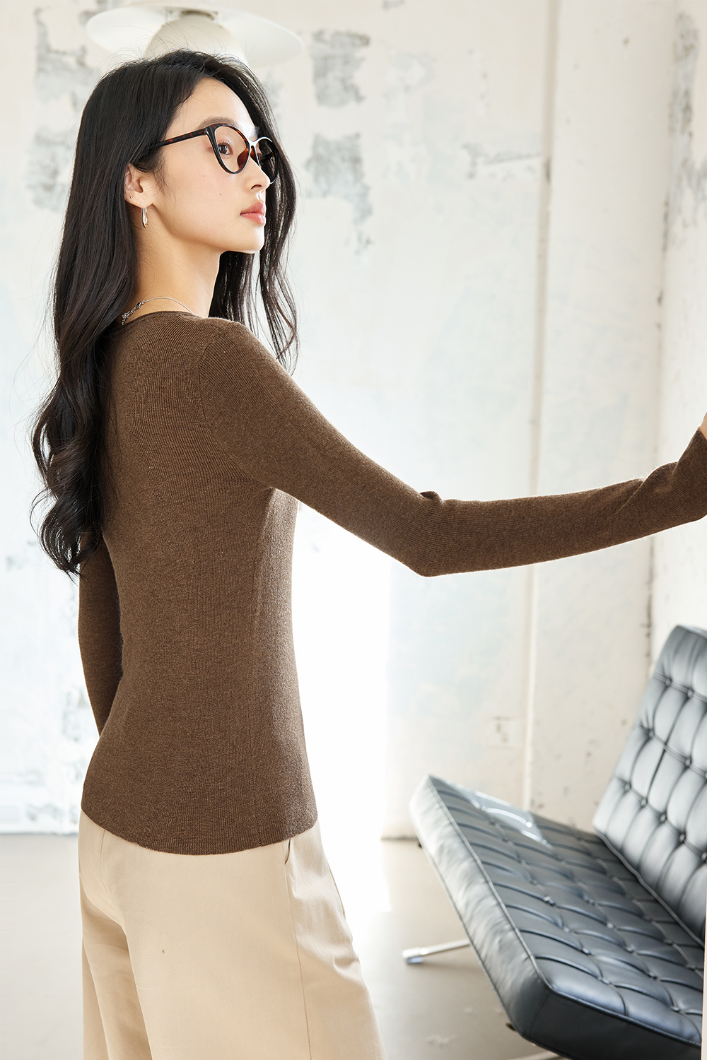 Fashionable And Casual Wool Base Sweater