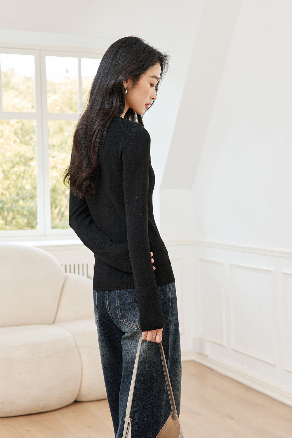 Fashionable And Casual Wool Base Sweater