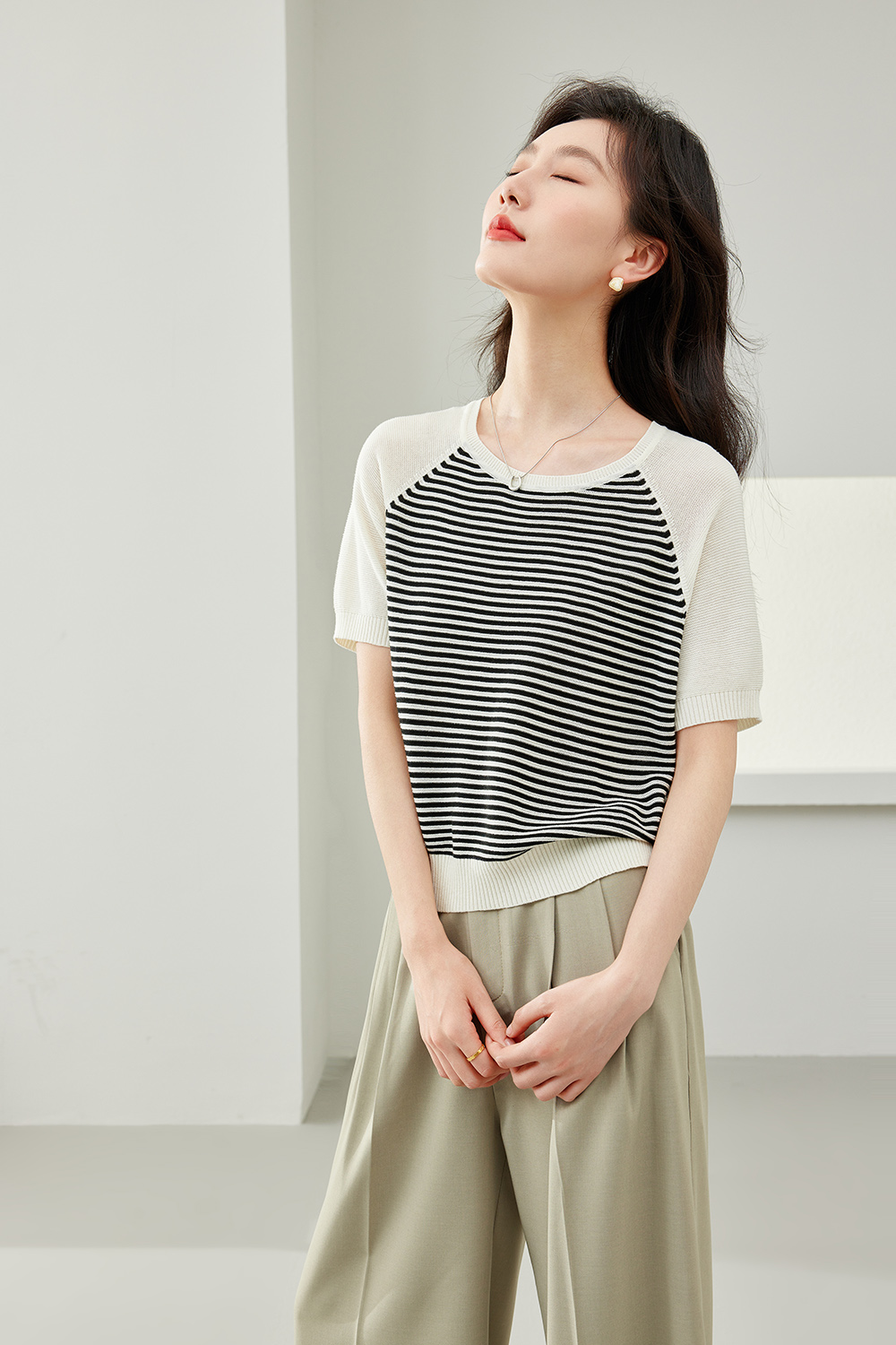 Striped Contrast Sweater