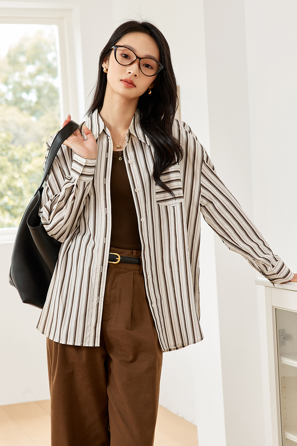 Pure Cotton Striped Fashion Shirt