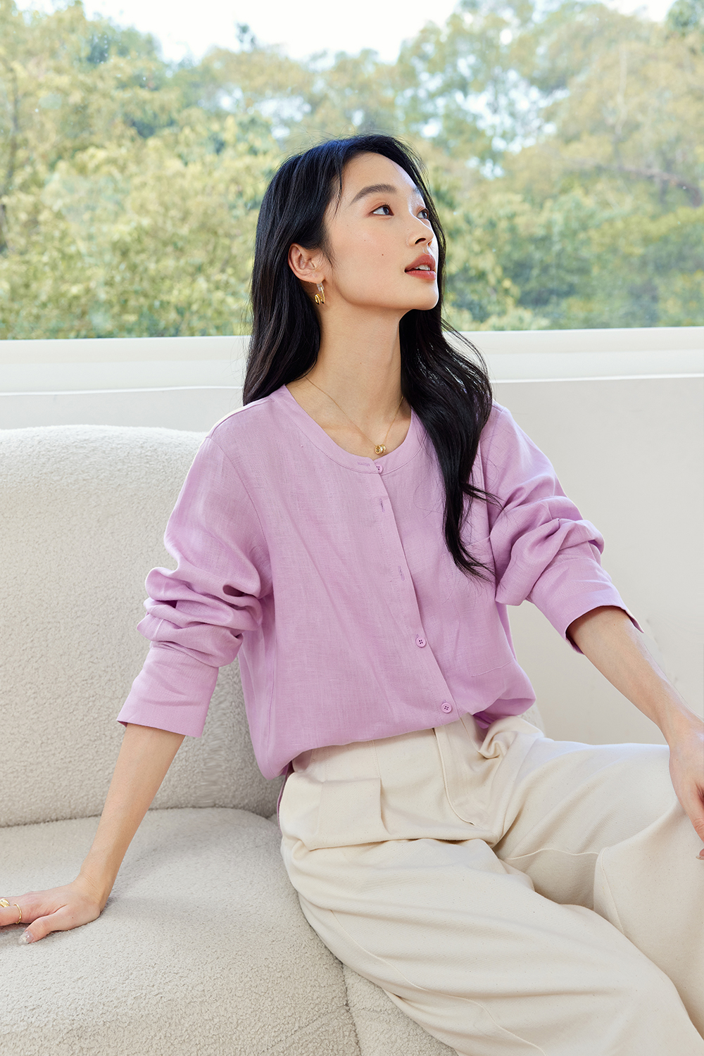 Simple And Stylish Linen Shirt