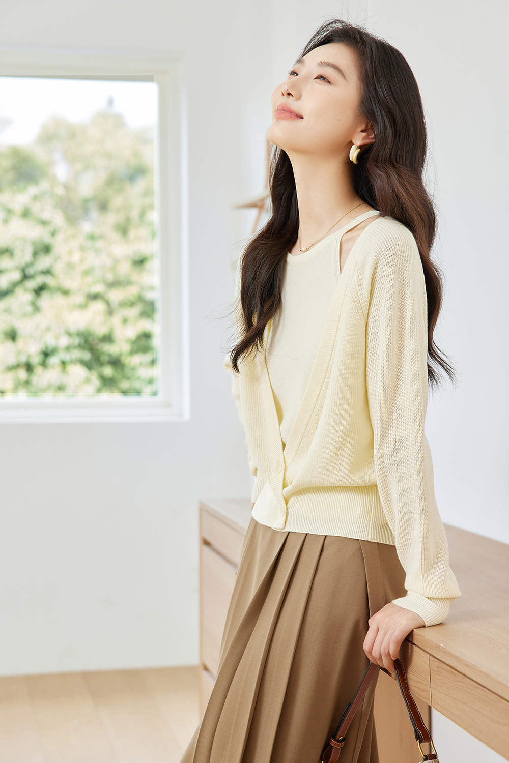 Gentle Temperament Knitted Two-Piece Set