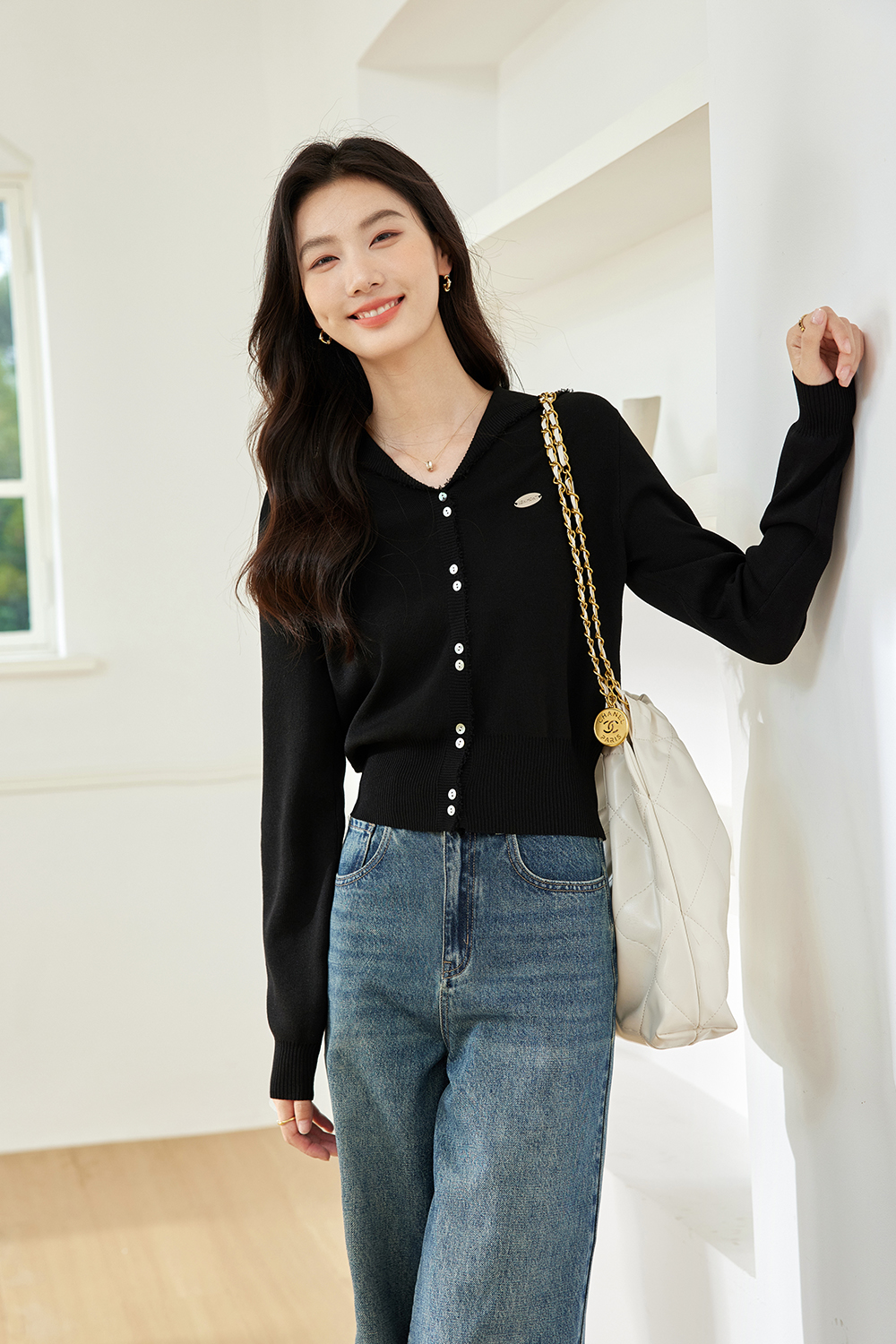 Simple And Versatile Knitted Cardigan-VIMLYSTORE