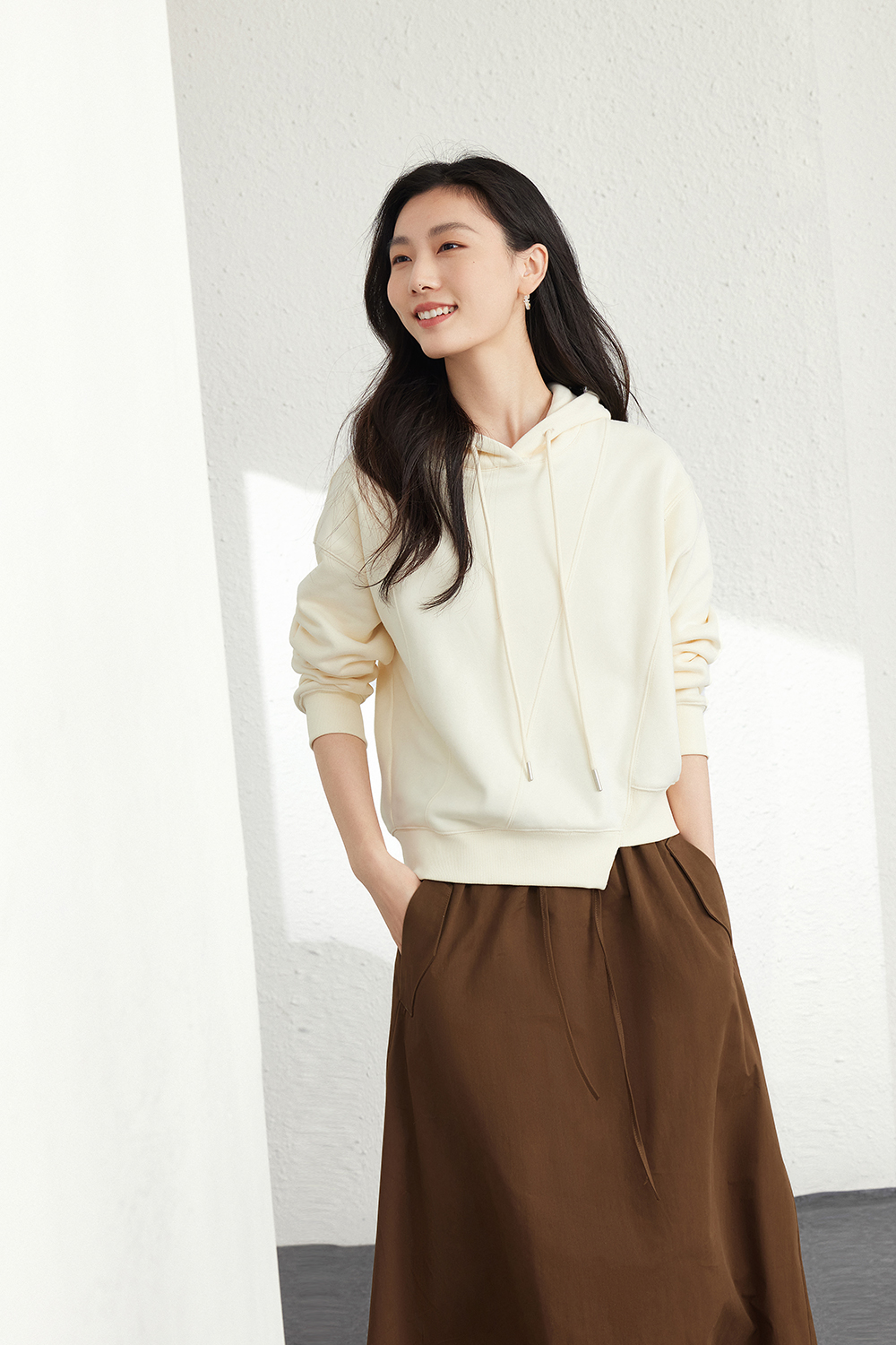 Fleece-Lined Hooded Sweatshirt-VIMLYSTORE