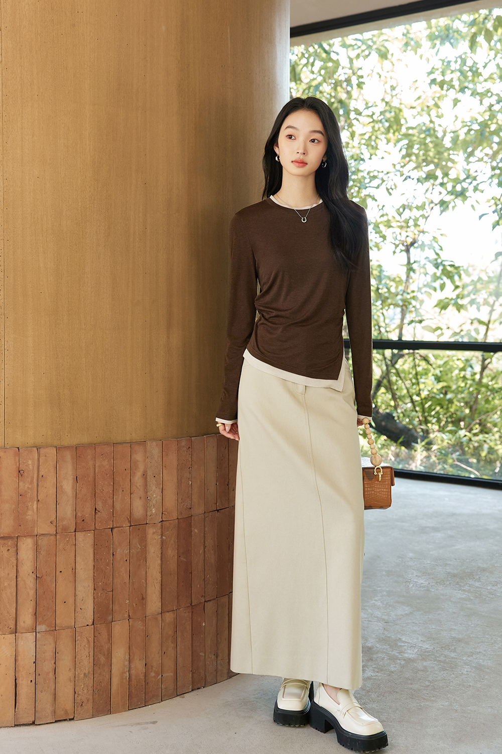 Faux Two-Piece Knitted Base Layer