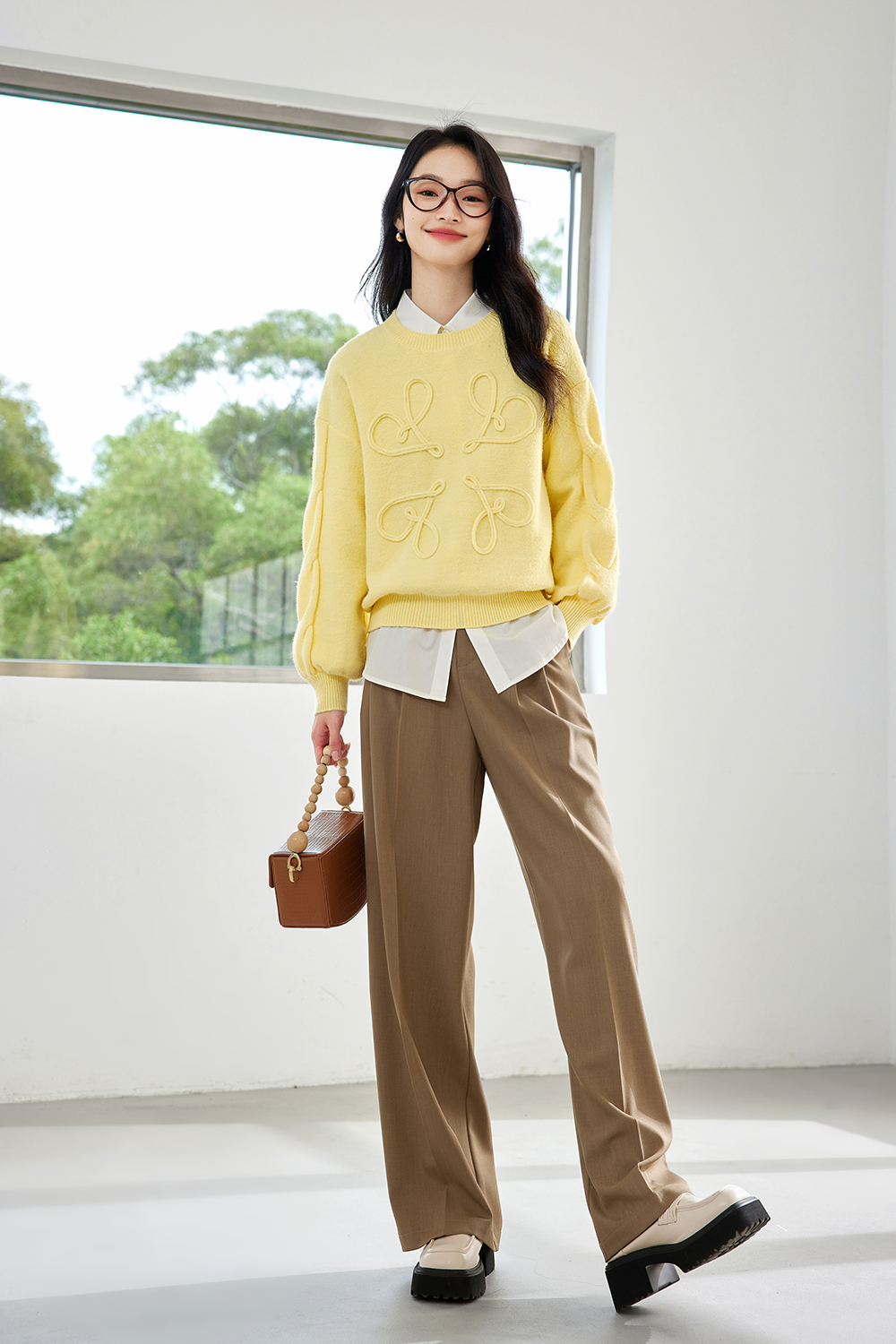 3D Line Design Sweater