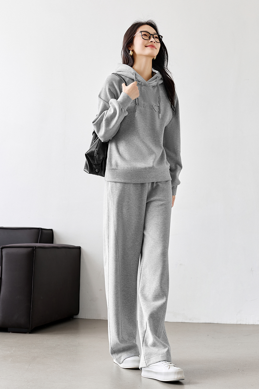 Casual embroidered sweatshirt suit-VIMLYSTORE