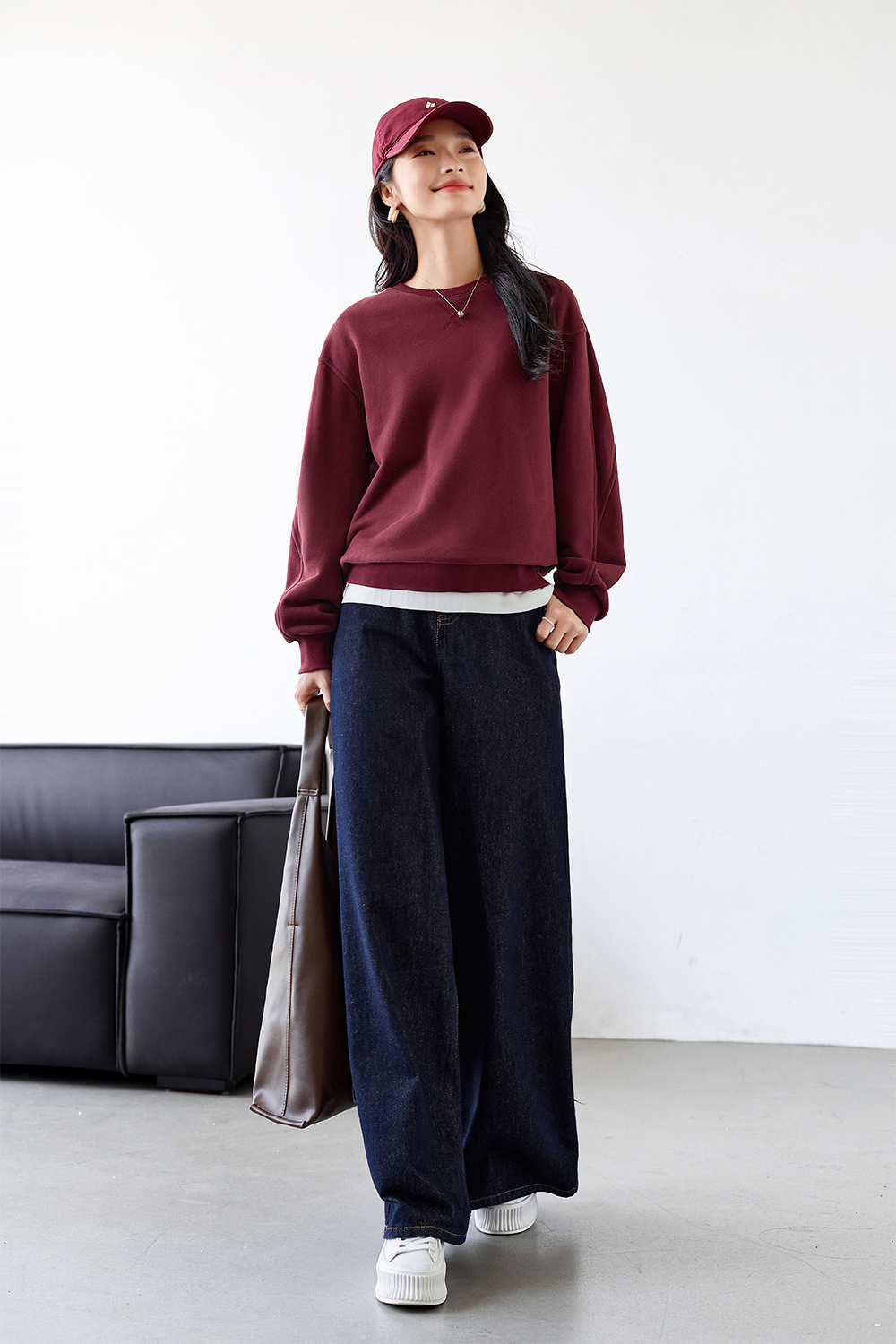 Casual Solid Color Warm Sweatshirt