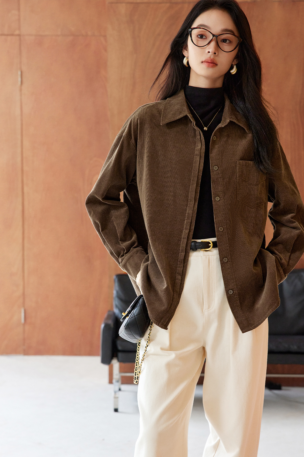 Maillard Wind Pure Cotton Shirt