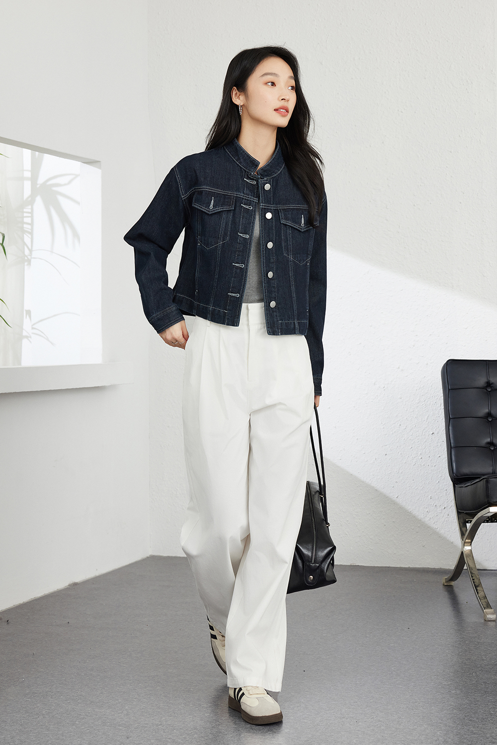 Hong Kong Style Retro Casual Denim Jacket-VIMLYSTORE