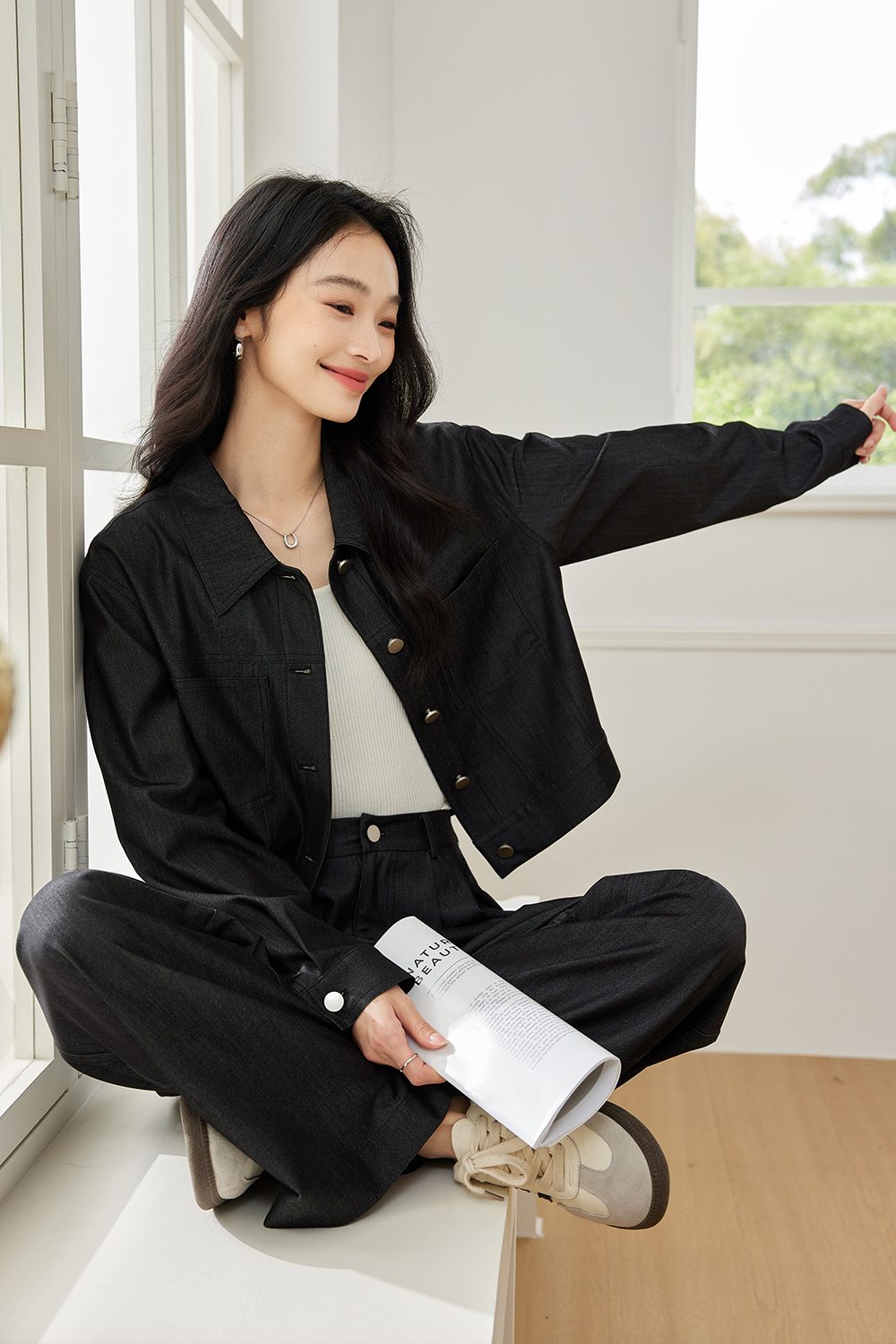 Vintage Relaxation Feeling Black Suit