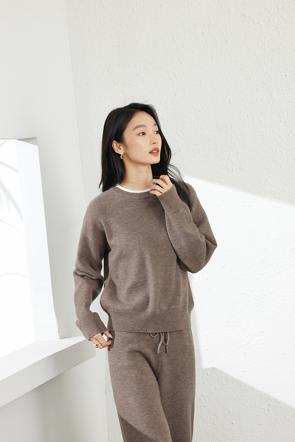 Textured Wool Blend Suit-VIMLYSTORE