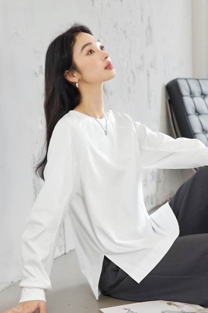 Split Spliced Pure Cotton Shirt