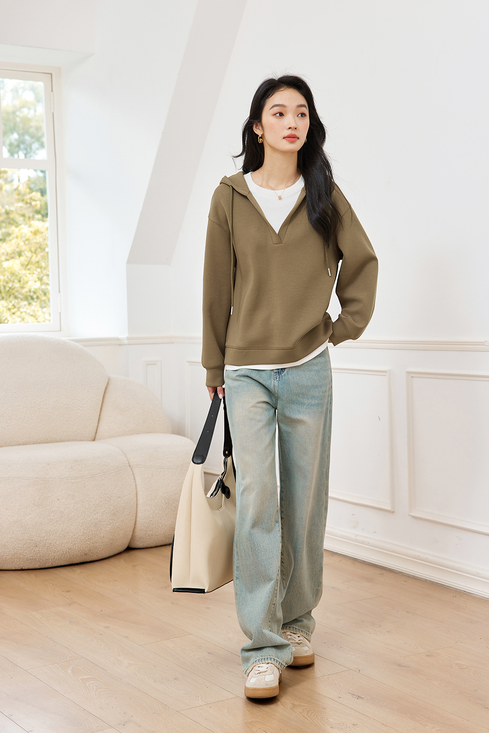 Maillard Fake Two Piece Sweatshirt