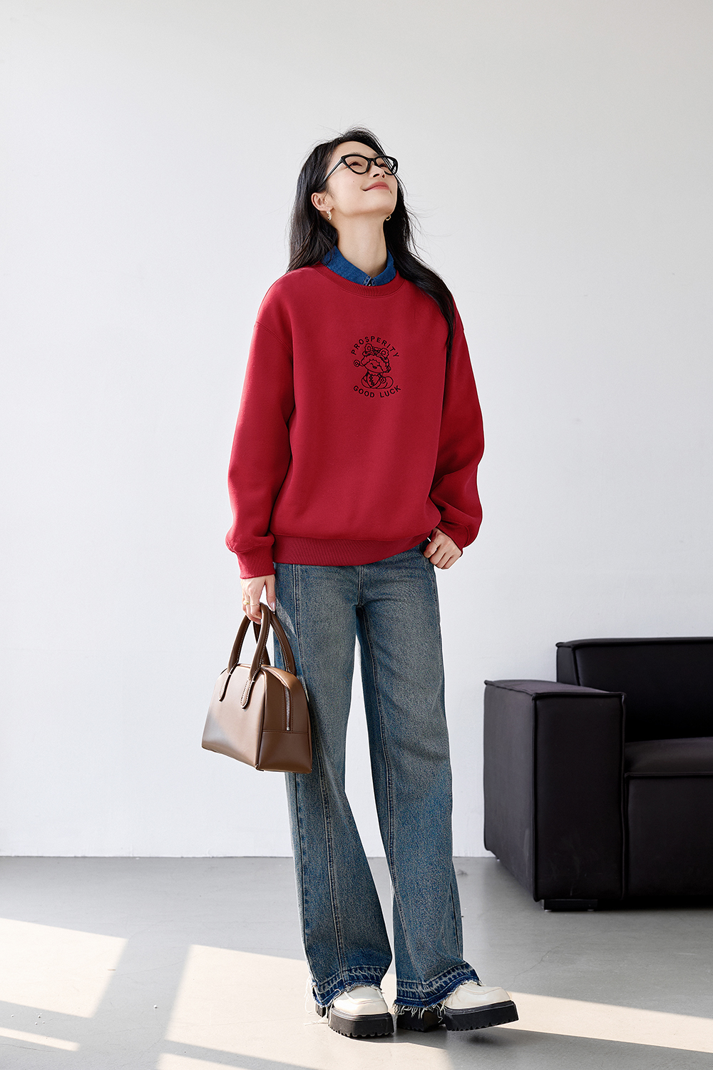 Fun printed design sweatshirt-VIMLYSTORE