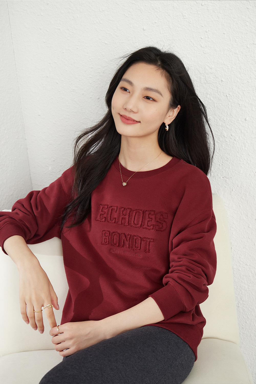 Exquisite patch embroidered casual sweatshirt-VIMLYSTORE