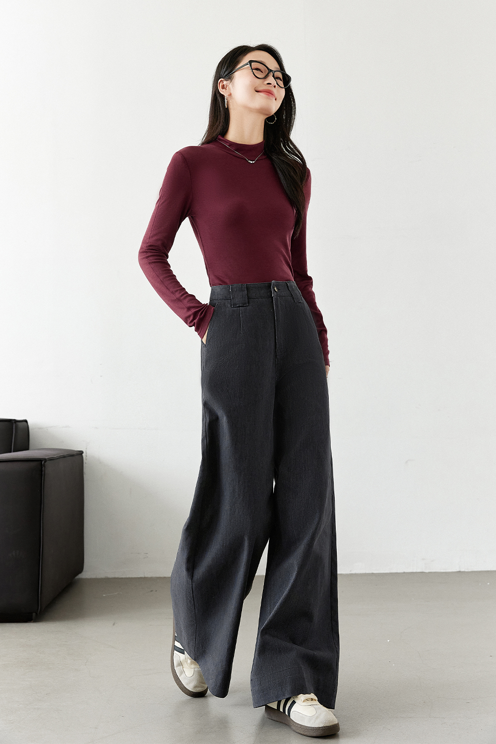 Loose Wide-Leg Floor-Length Pants-VIMLYSTORE