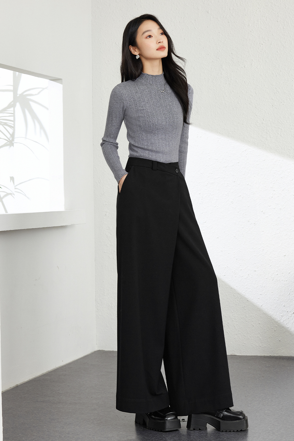 Urban-Style Asymmetric Culottes-VIMLYSTORE