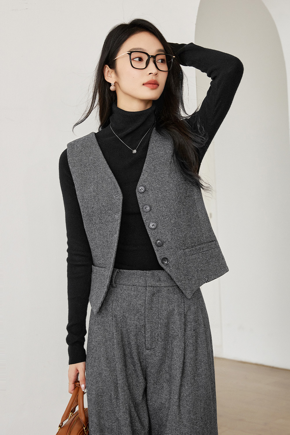 Minimalist Suitstyle Vest Set-VIMLYSTORE