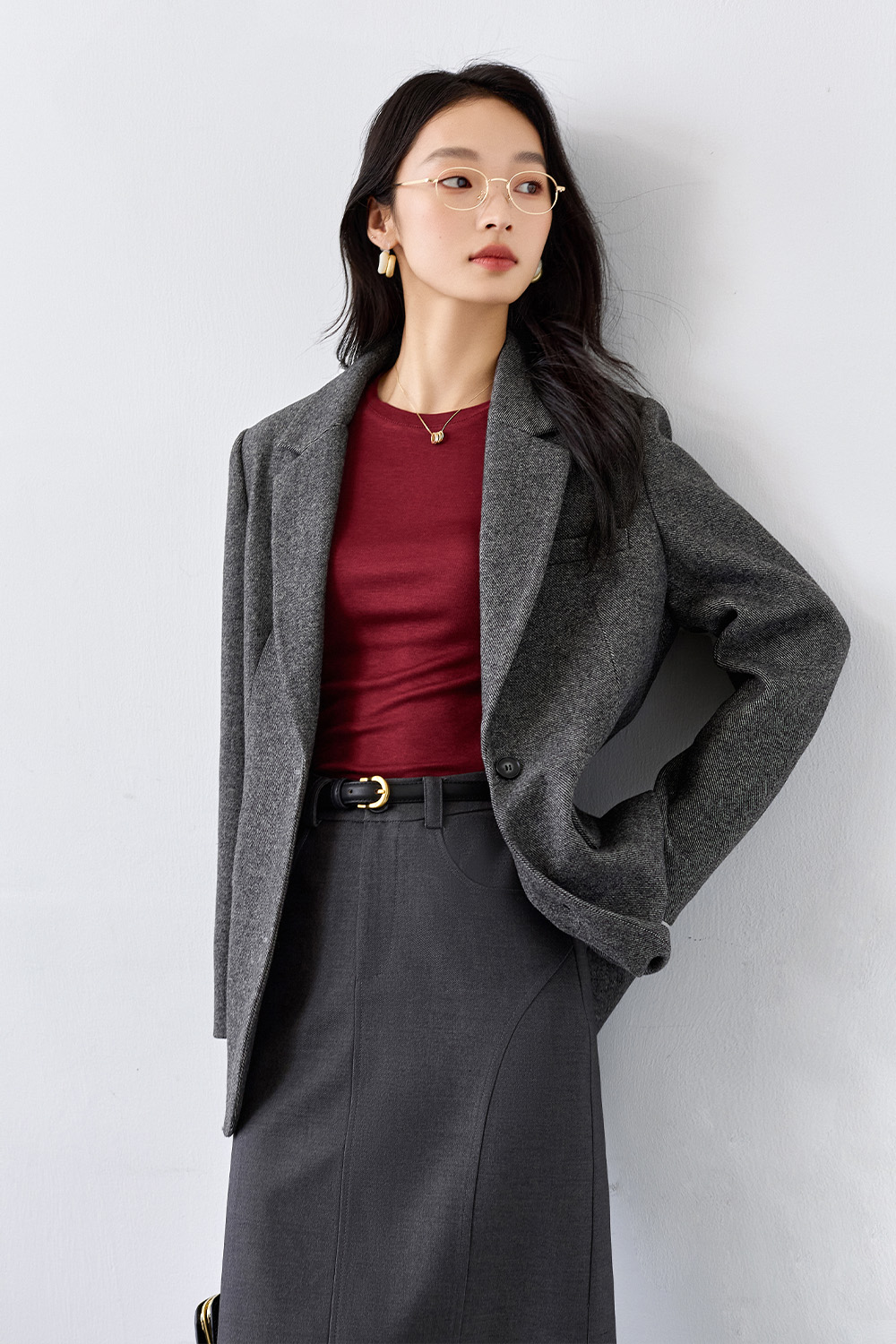 Woolblend Blazer-VIMLYSTORE