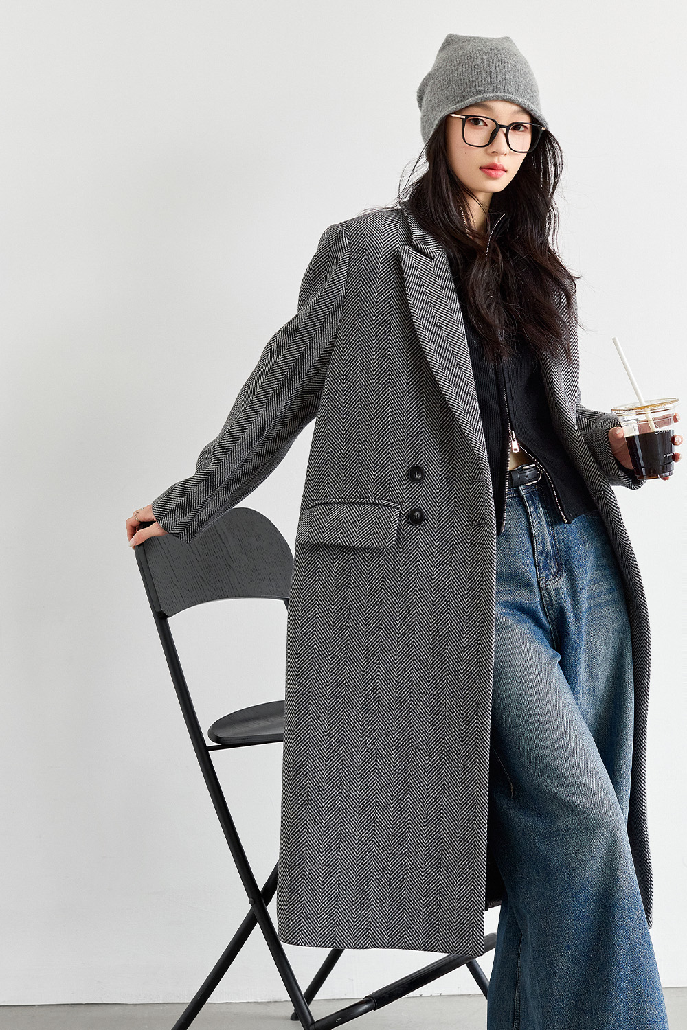 Wool blend trench coat-VIMLYSTORE