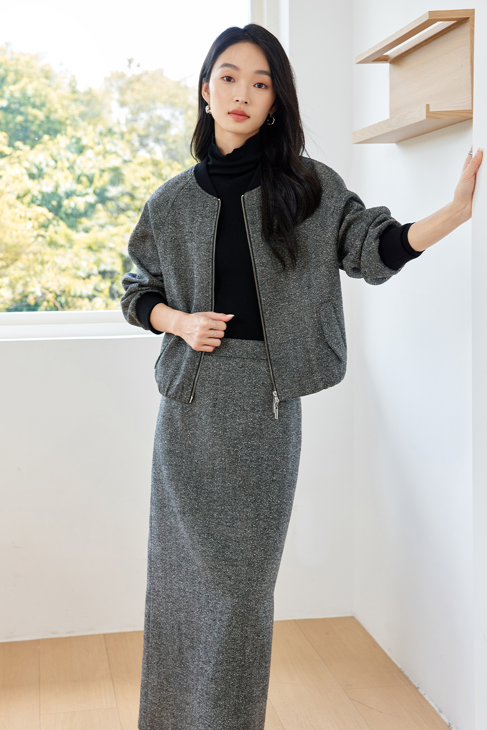 Herringbone Wool Suit-VIMLYSTORE