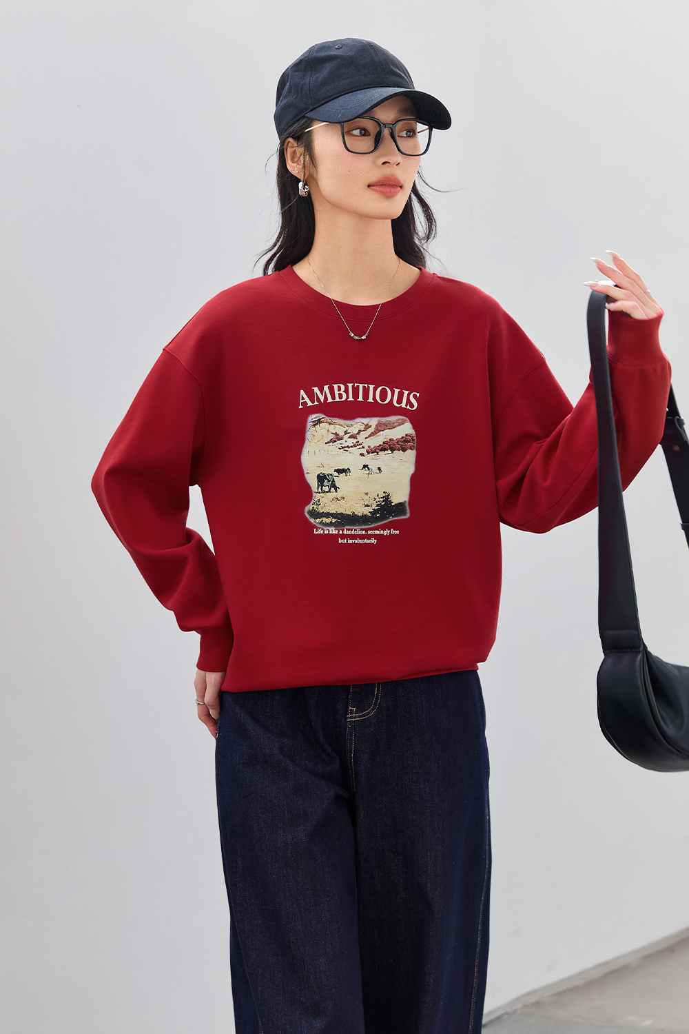 Cottonblend Printed Sweatshirt-VIMLYSTORE