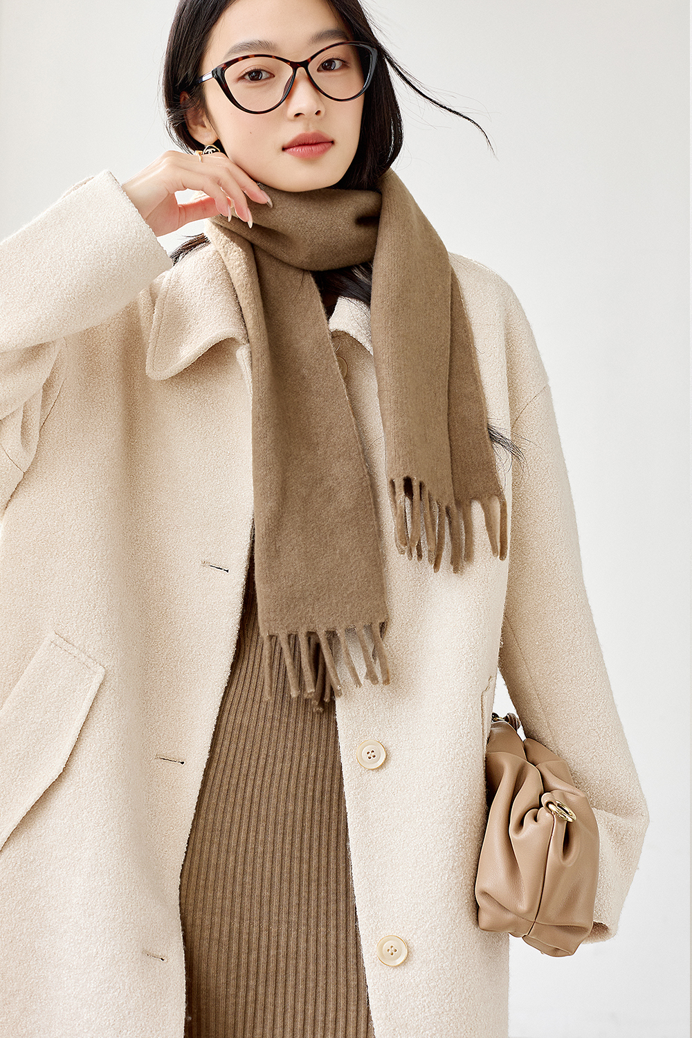 Cotton-padded and Thickened Wool-blended Coat-VIMLYSTORE