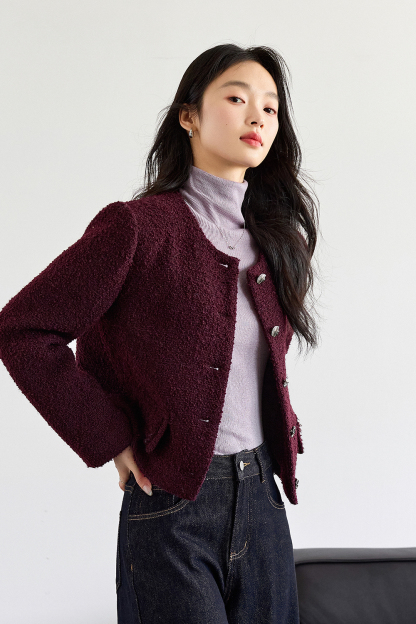 French Elegant Short-length Warm Coat