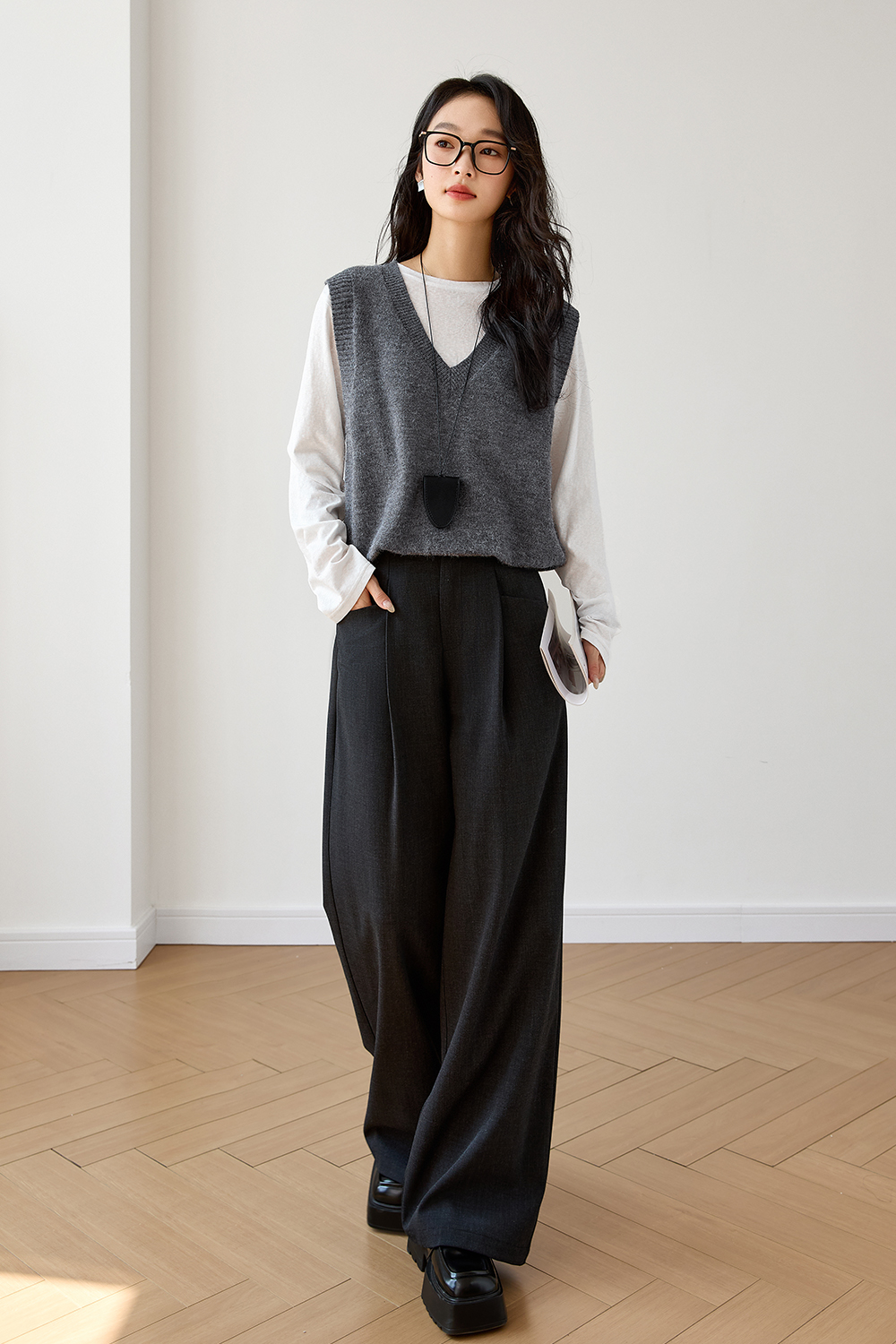 Simple Layered Casual Knitted Sweater