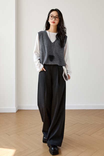 Simple Layered Casual Knitted Sweater