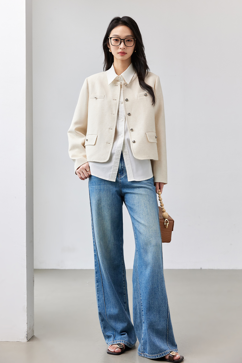 Metal Button Short Jacket-VIMLYSTORE