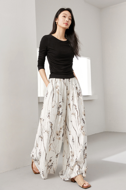 Chinese Style Casual Skirt Pants