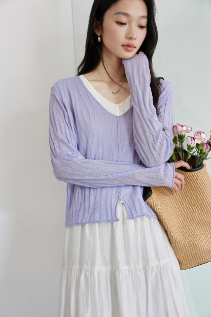Faux Two-piece Comfortable Knitwear