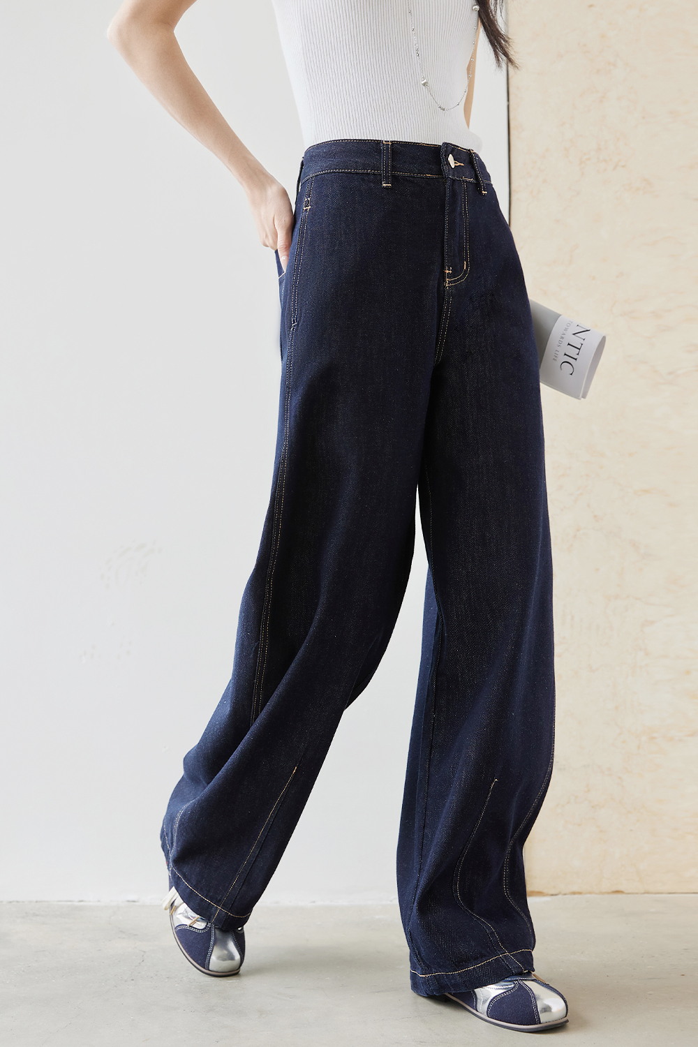 High Cotton Denim Banana Pants