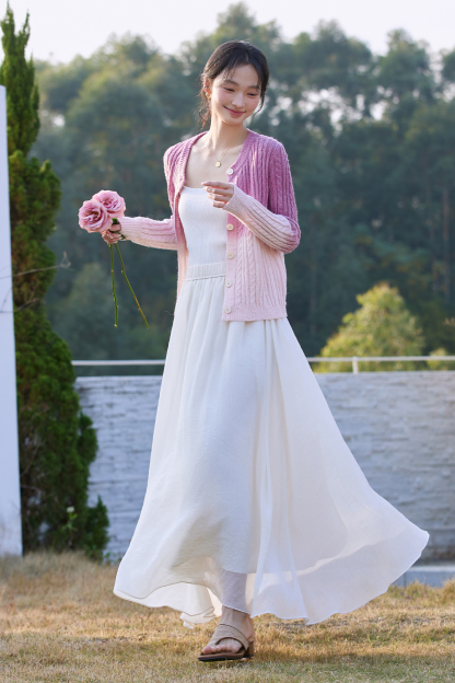 Romantic Gradient Knitted Cardigan