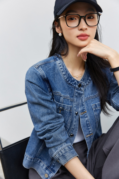 Classic High Cotton Denim Jacket