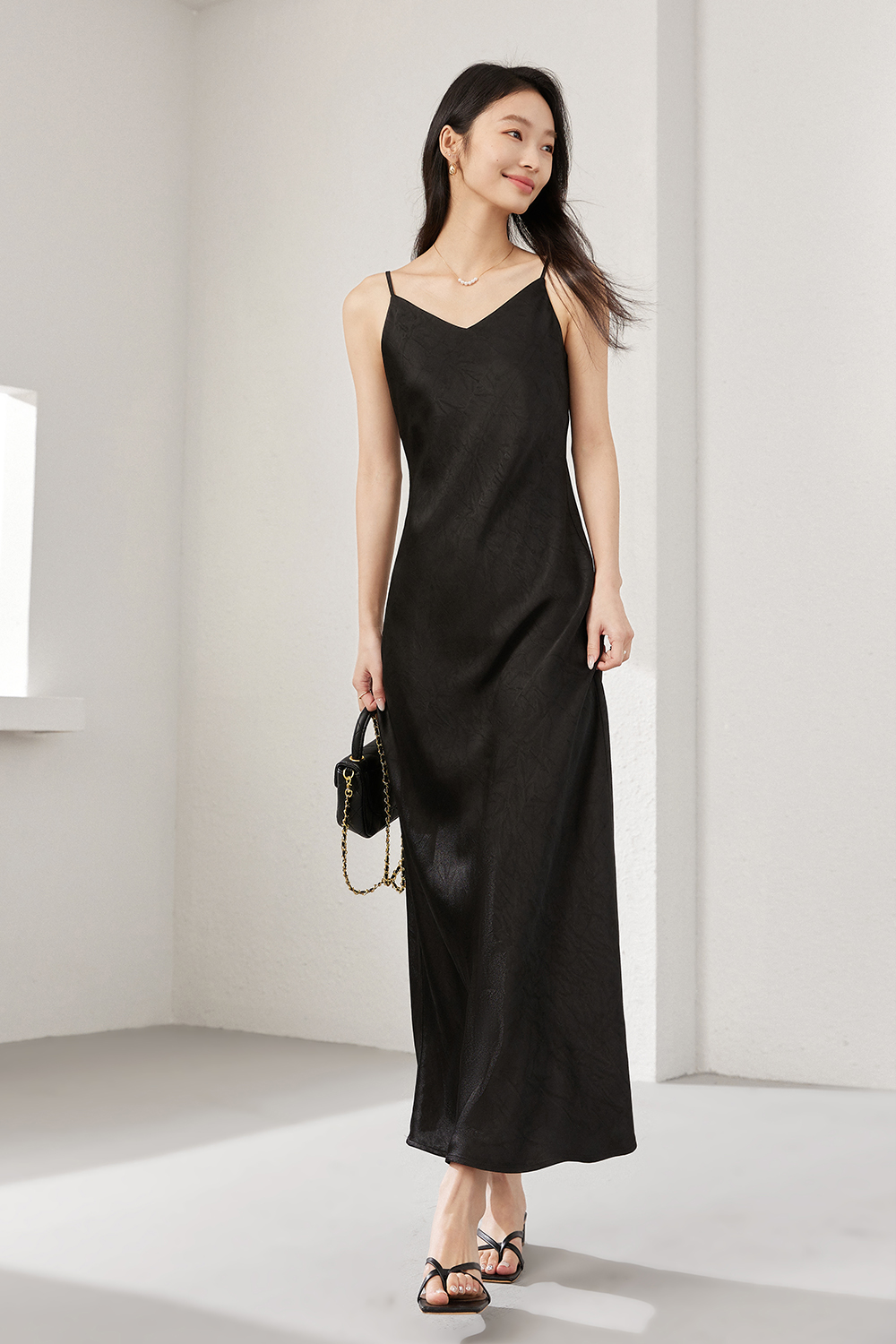 Elegant Silky Sling Dress