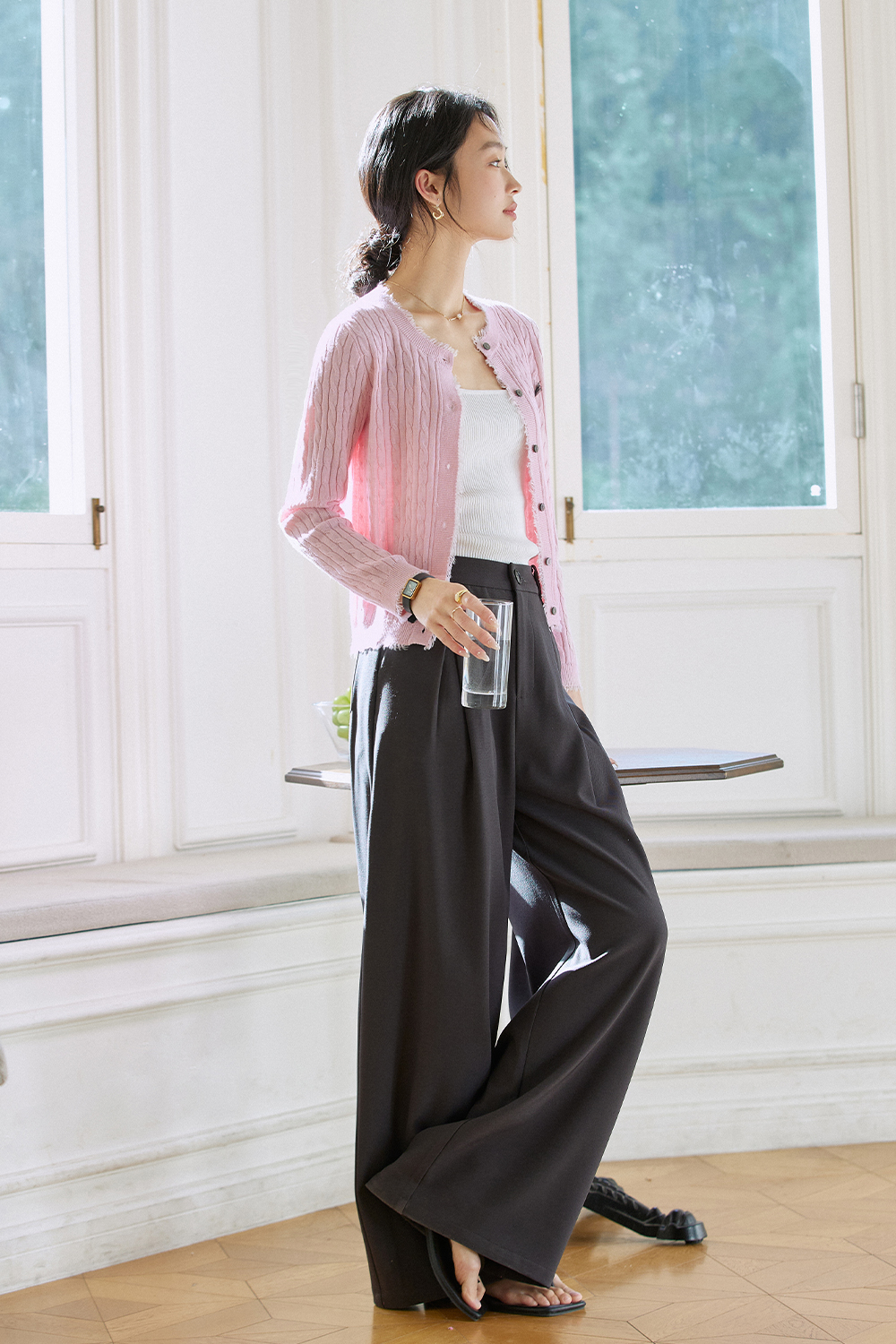 Pony Embroidered Knitted Cardigan