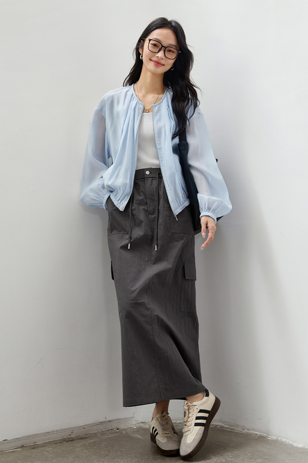 Lyocell Crew Neck Jacket
