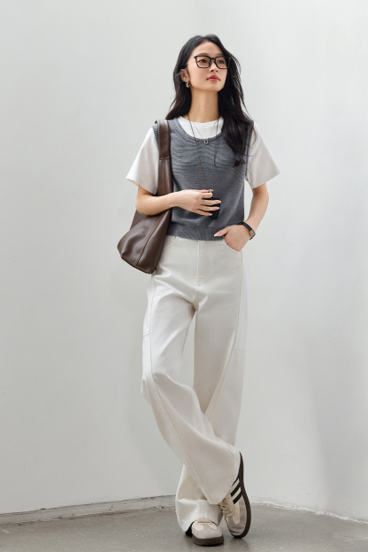 Simple Knit Overlay Top