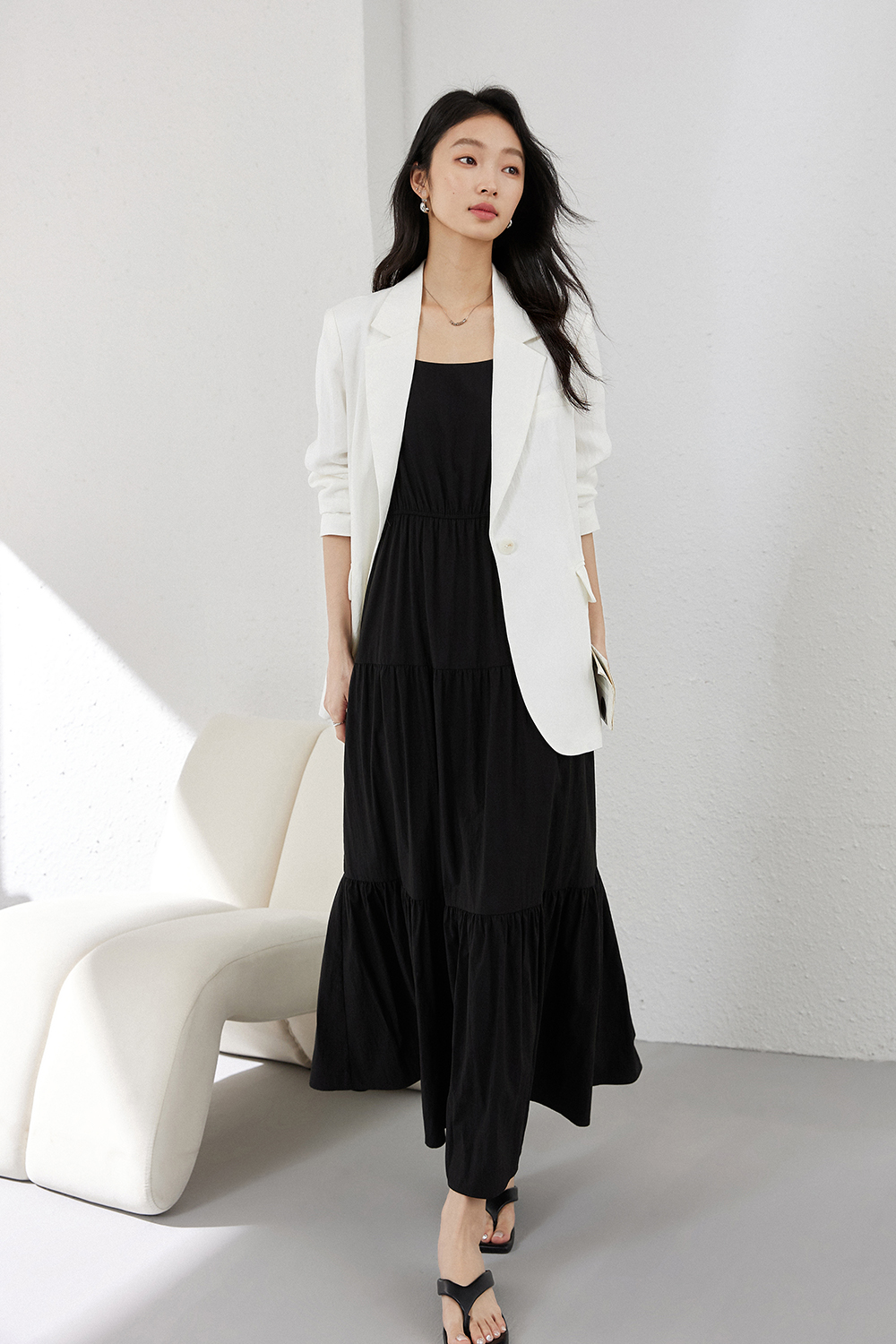 Elegant Suspender Dress