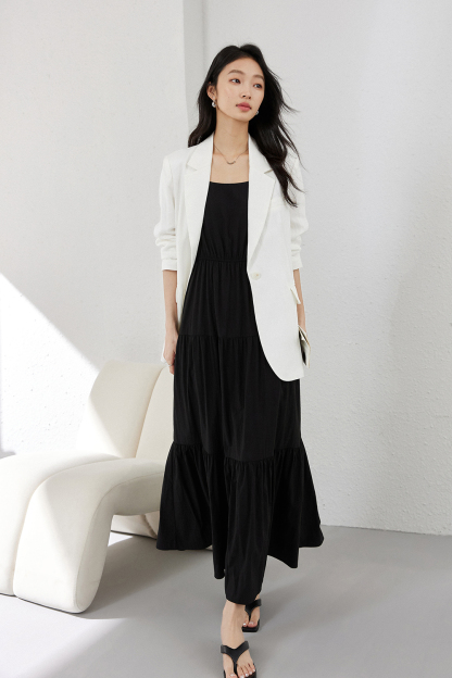 Elegant Suspender Dress