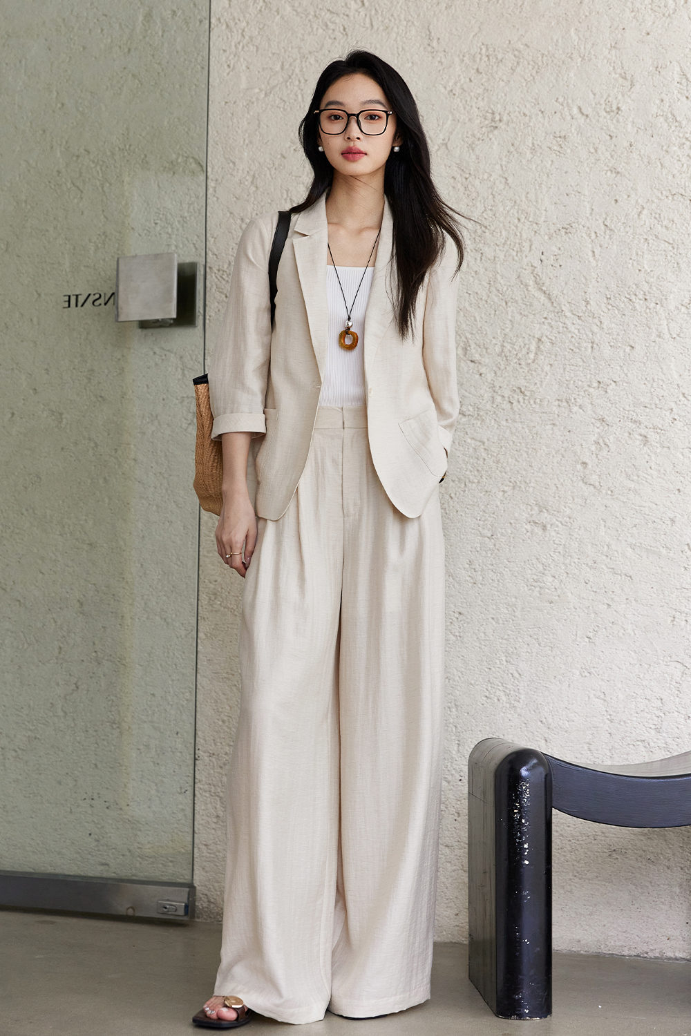 Linen Business Casual Suit-VIMLYSTORE