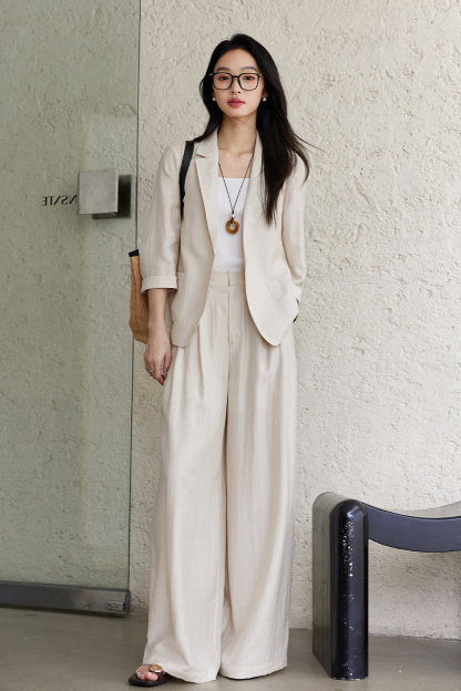 Linen Business Casual Suit