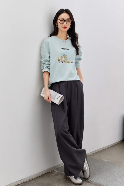 Scenery Print Cotton T-shirt