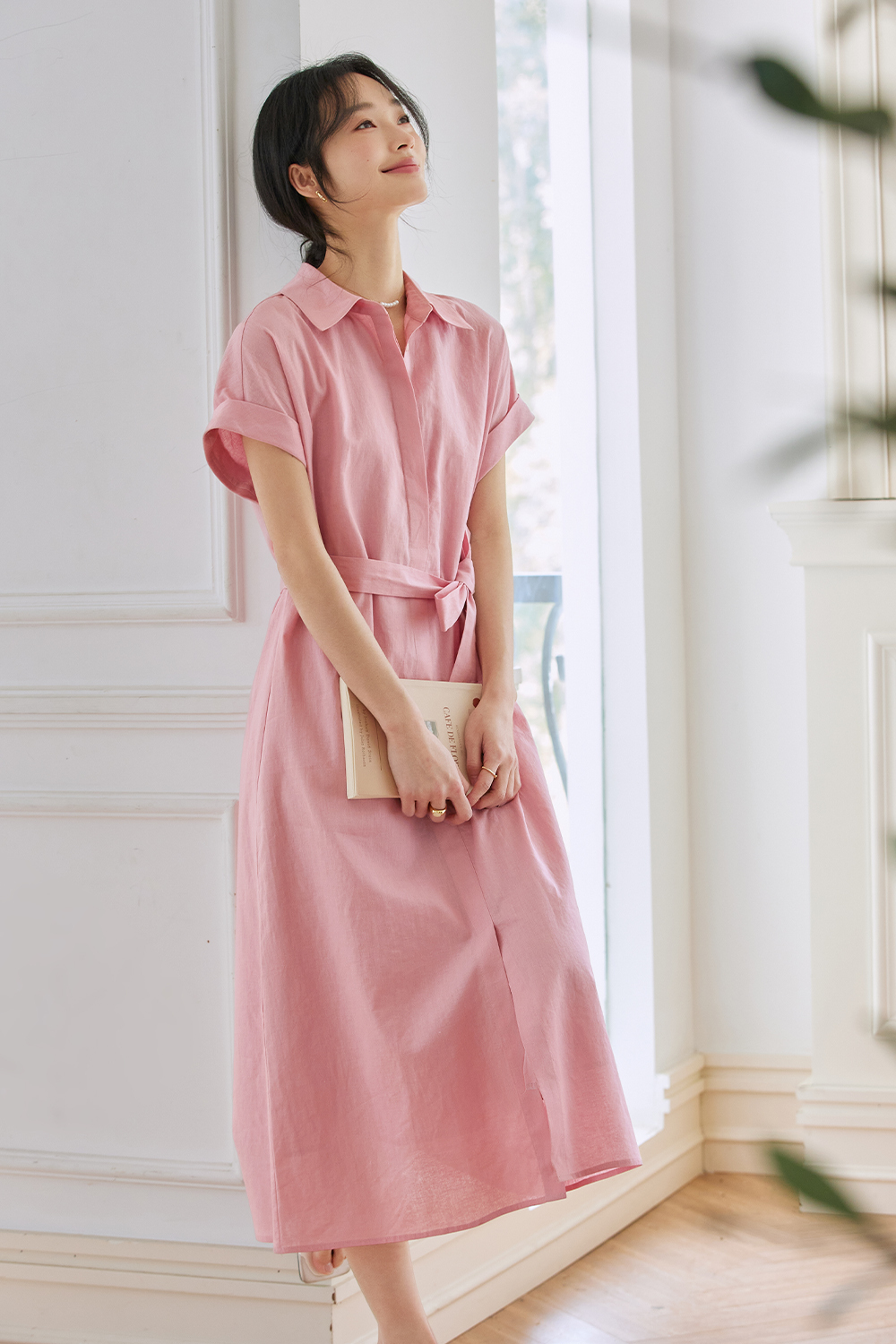 Lapel Shirt Dress